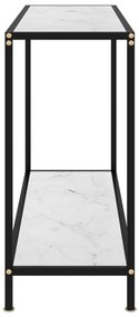 Mesa consola 100x35x75 cm vidro temperado branco