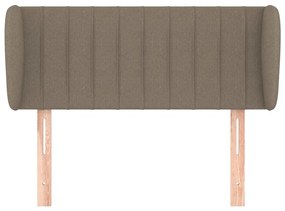 Cabeceira cama abas tecido 93x23x78/88 cm cinzento-acastanhado