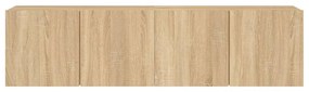 Móveis de parede para TV 2 pcs 80x30x41 cm carvalho sonoma
