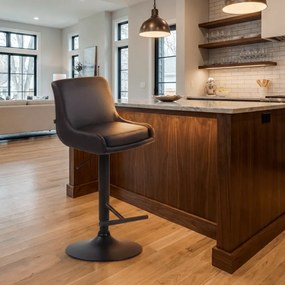 Banco de Bar couro sintético Castanho