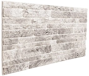 Painéis de parede 3D 10 pcs 100x50 cm EPS cinzento-claro