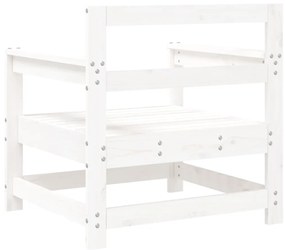 Cadeiras de jardim 2 pcs madeira de pinho maciça branco