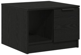 Mesa de Café vidaXL Preto Carvalho 50x50x36 cm Madeira Engenharia