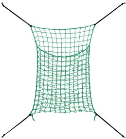 Redes para feno 2 pcs retangular 200x120 cm PP verde