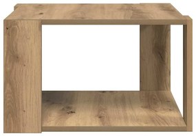 Mesa de Café Carvalho Artesanal 51,5x51,5x30 cm Madeira Engenheirada