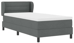 Cama Box com Colchão vidaXL Cinza Escuro 90x200 cm em Tecido
