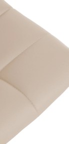 Banco de bar Jerry em couro sintético com estrutura preta 87-108,5 x 43 x 46,5 cm Creme