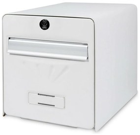 Caixa de correio Burg-Wachter   Branco Aço inoxidável Aço Galvanizado 36,5 x 28 x 31 cm