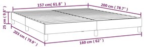 Estrutura de cama 160x200 cm veludo rosa
