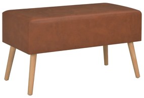Mesa de centro 80x40x46 cm couro artificial castanho