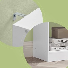 Estante para livros com 8 compartimentos, 97,5 x 100 x 30 cm (L x A x P) branca