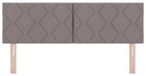 Cabeceira em Tecido com Design em Blocos de Diamante, Taupe 140 cm