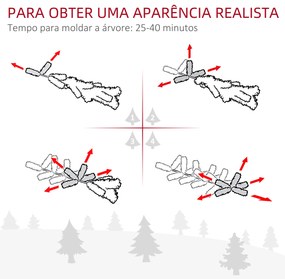 Árvore de Natal 225 cm Árvore de Natal Artificial Nevada com 738 Ramos e Suporte de Metal  Verde e Branco