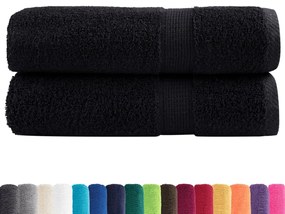 Toalhas de banho premium SOLUND 2pcs 70x140 cm 600 gsm preto