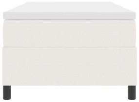 Cama Box Spring com Colchão Creme 100x200 cm Tecido de Corduroy