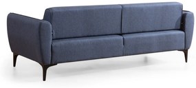 Sofá "Belissimo" de 3 Lugares – Azul – 220x95x67 cm – Design Moderno