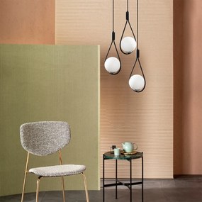 Chandelier Mudoni – Preto – Diâmetro: 46 cm; Altura: 136 cm
