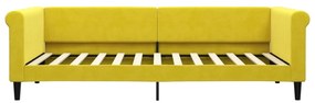 Sofá-cama 90x200 cm veludo amarelo