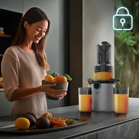 Liquidificador Juice&Live 1500 Slim para prensagem a frio com Motor DC de 200 W, 1 velocidade e função inversa