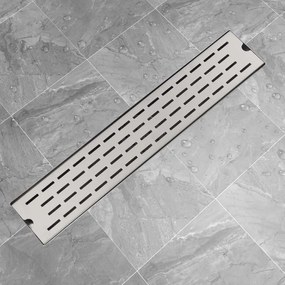 vidaXL Dreno de chuveiro linear 630x140 mm aço inoxidável