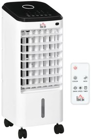 HOMCOM Climatizador Refrigerador de Ar Portátil 3,5 L 3 em 1 Climatiza