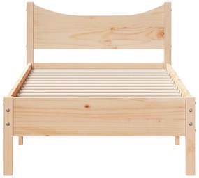 Cama sem colchão 75x190 cm madeira de pinho maciça