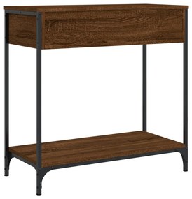 Mesa consola 75x34,5x75 cm derivados madeira carvalho castanho