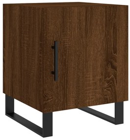 Mesa cabeceira 2pcs 40x40x50cm deriv. madeira carvalho castanho