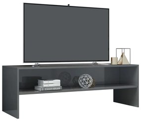 Móvel de TV 120x40x40 cm derivados de madeira cinza brilhante