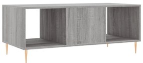 Mesa de centro 102x50x40cm derivados de madeira cinzento sonoma