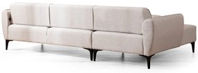 Sofá "Belissimo" Chaise Longue de 3 Lugares – Branco – 270x140x95 cm –