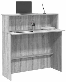 Balcão recepção 100x50x103,5 cm deriv. madeira cinzento sonoma
