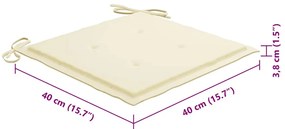 Cadeiras de exterior dobráveis 8pcs c/ almofadões acácia maciça