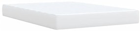 Cama com molas/colchão 160x200 cm couro artificial branco