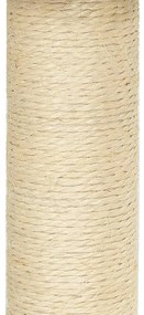 Árvore p/ gatos c/ postes arranhadores sisal 155 cm cinza-claro