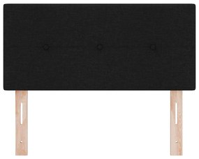 Cabeceira LED com Botões Estofada em Preto de 80 cm de Tecido