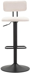 CONJUNTO DE 2 BANCOS DE BAR COM ELEVAÇÃO 41X47,5X85-106,5 (ASSENTO CM 61-83 CM) BRANCO