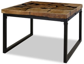 Mesa de centro em resina de teca 60x60x40 cm