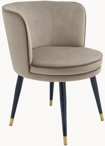 Cadeira de jantar com braços em veludo Grenada