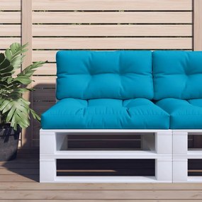 Almofadão para sofá de paletes 70x40x12 cm tecido azul
