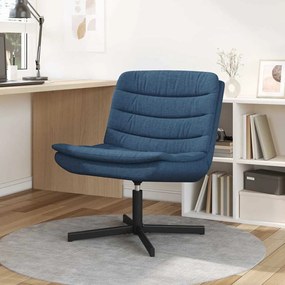 vidaXL Cadeira giratória Azul 63 x 75 x 76 cm tecido