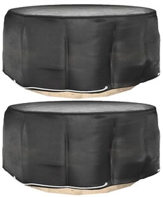 Capas p/ mobília de jardim 2 pcs c/ 10 ilhós Ø260x90 cm redondo