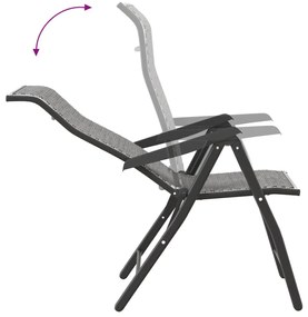 Cadeiras de jardim dobráveis 2 pcs vime PE cinzento