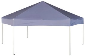 Tenda festas pop-up hexagonal 6 paredes 3,6x3,1m azul escuro