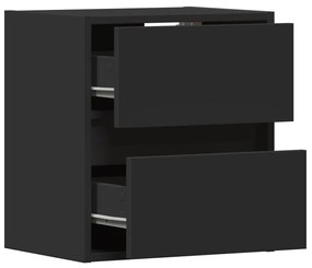 Móvel de parede para TV com luzes LED 41x31x45 cm preto
