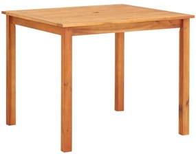 3 pcs conjunto de jantar p/ jardim c/ almofadões acácia maciça