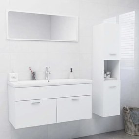 vidaXL Conjunto de móveis de casa de banho contraplacado branco