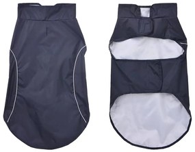 Capa de chuva para cães com tiras reflectoras azul-marinho XL