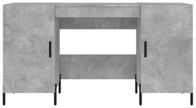 Secretária 140x50x75 cm derivados de madeira cinza cimento