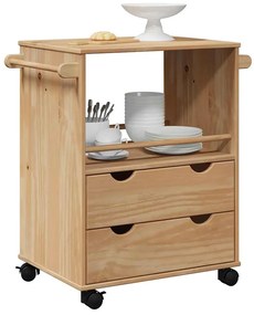 Carrinho de cozinha OTTA 59x45x80 cm madeira de pinho maciça